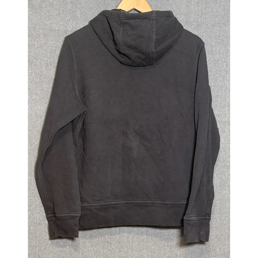 The North Face Mens Pullover Hoodie Black Yellow Graphic Logo Size Small S/P